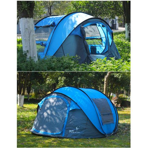  DLLZq Automatic Pop Up Tent，Outdoor Camping Waterproof and UV Protection Beach Breathable Fishing Picnic 3-4 Person,Green