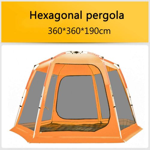  DLLzq Automatisches POP Up Zelt 8-10 Personen Outdoor Camping Strandpicknick Orange