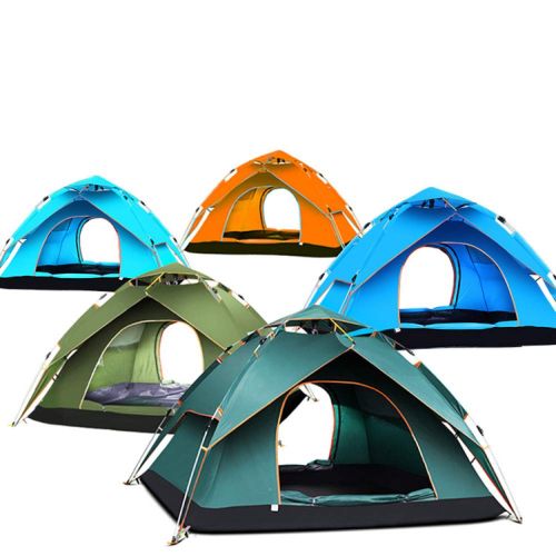  DLLzq Pop Up Zelt ， Automatisches Instant Strandzelt Portable 3-4 Personen Family Camping Outdoor Unisex Wasserdicht Und UV-Schutz