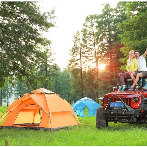  DLLzq Pop Up Zelt ， Automatisches Instant Strandzelt Portable 3-4 Personen Family Camping Outdoor Unisex Wasserdicht Und UV-Schutz