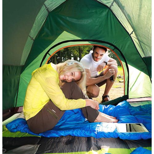  DLLzq Pop Up Zelt ， Automatisches Instant Strandzelt Portable 3-4 Personen Family Camping Outdoor Unisex Wasserdicht Und UV-Schutz