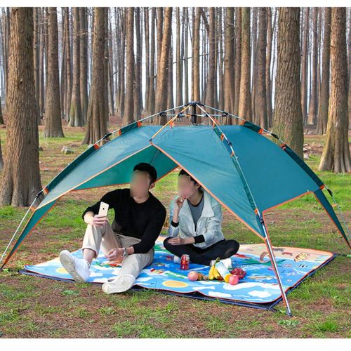  DLLzq Pop Up Zelt ， Automatisches Instant Strandzelt Portable 3-4 Personen Family Camping Outdoor Unisex Wasserdicht Und UV-Schutz