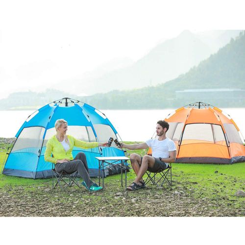  DLLzq Automatisches Pop Up Zelt Doppelschicht Ultra Large Wasserdichtes Kuppelzelt 100% UV-geschuetzte Familien-Zelte