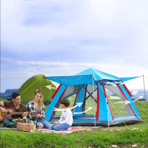  DLLzq Automatisches Pop-Up-Zelt ， Wasserfestes Outdoor-Zelt Atmungsaktives Schlafzelt Fuer Sommerfestivals (3-4 Personen)