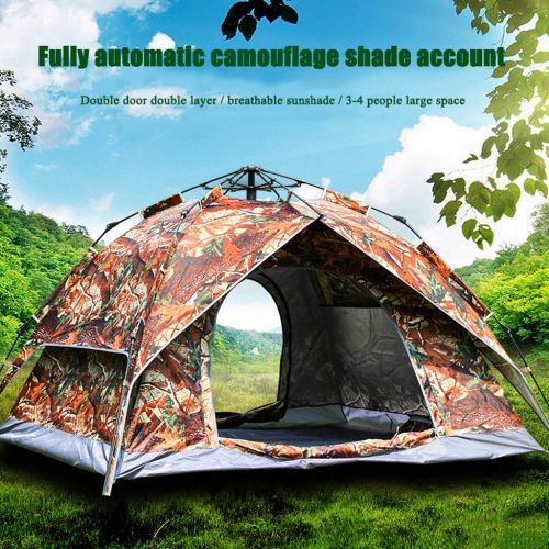  DLLzq Automatisches Pop-Up-Zelt 3-4 Personen Outdoor-Camping Wasserdichter Schatten Fuer Gartenfischen Picknickzelt