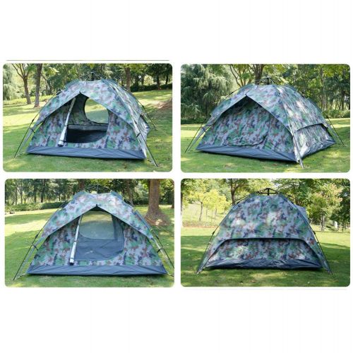  DLLzq Outdoor Camping Pop-Up Zelt Automatische Tragbare Doppelschicht Zelt Wasserdicht Anti-UV-Schatten Fuer Garten Angeln Picnic3-4 Person