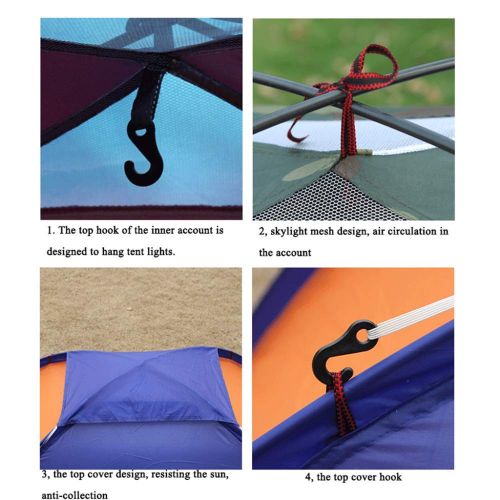  DLLzq Automatisches Pop Up Zelt Outdoor-Camping 1-2 Person Atmungsaktiv Wasserdicht Anti-UV Fuer Garten Angeln