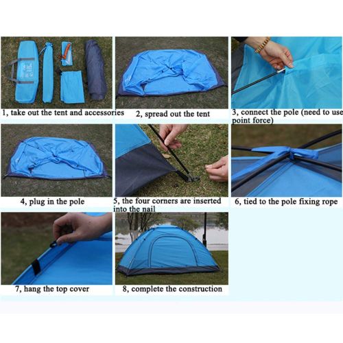  DLLzq Automatisches Pop Up Zelt Outdoor-Camping 1-2 Person Atmungsaktiv Wasserdicht Anti-UV Fuer Garten Angeln