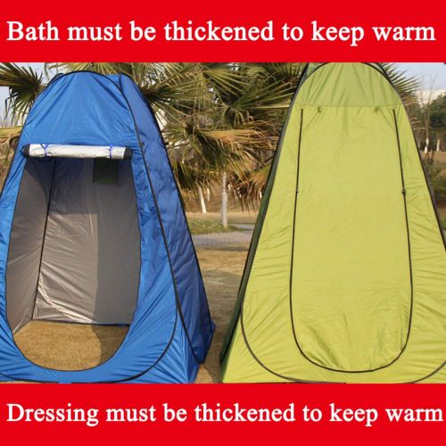  DLLzq Camping Pop Up Tent, Portable Shower Privacy Waterproof Fishing Shelter Tent Zipper Door with Storage Bag,Blue-150X150X190（cm