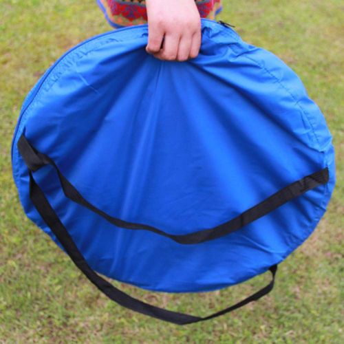  DLLzq Camping Pop Up Tent, Portable Shower Privacy Waterproof Fishing Shelter Tent Zipper Door with Storage Bag,Blue-150X150X190（cm