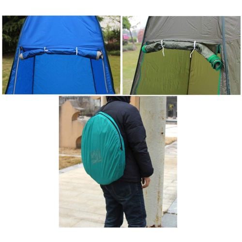  DLLzq Camping Pop Up Tent, Portable Shower Privacy Waterproof Fishing Shelter Tent Zipper Door with Storage Bag,Blue-150X150X190（cm