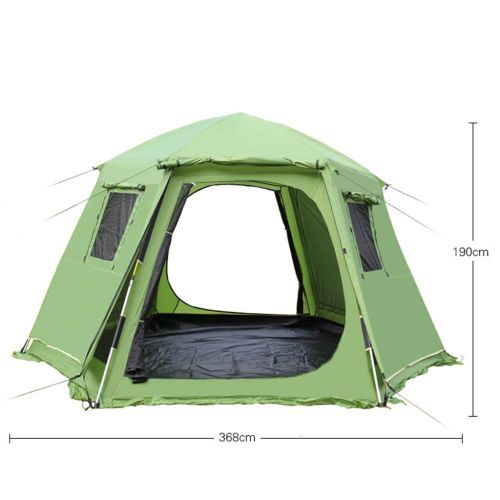  DLLzq Outdoor Automatic Tent，Pop-up Tent for 6-8 Person Hexangular Camping Waterproof Shade Breathable for Beach Garden Fishing Picnic