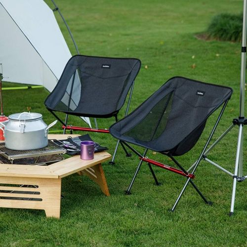  DLT 3 Piece Collapsible Lightweight Camping Side Tables and Camping Chair Set, Carrying Bag, 600D Nylon Fabric and Aluminum Alloy Frame, Sliver (Size : S)