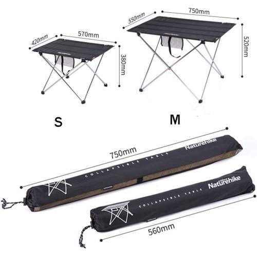  DLT Outdoor Portable Folding Nylon Picnic Tables, Ultralight Aluminum Frame Rectangle Camping Table Carry Bag, Desktop Can Be Spliced, Prefect for BBQ, Cooking, Beach Use (Color :