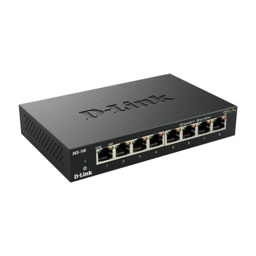  D-Link DGS-108 8 Port Gigabit Ethernet Desktop Switch