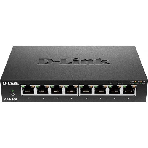  [아마존핫딜][아마존 핫딜] D-Link 8 Port Gigabit Unmanaged Metal Desktop Switch (DGS-108)