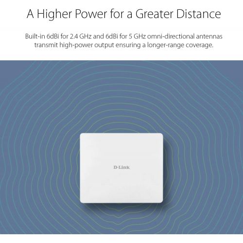  D-Link Systems Wireless AC1750 Simultaneous Dual Band Plenum-Rated PoE Access Point (DAP-2695)