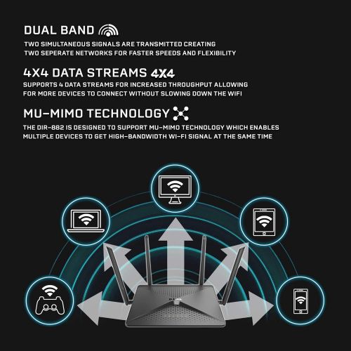  D-Link COVR Dual-Band Whole Home WiFi Mesh System, 3-Pack (Coverage up to 5000 sq. ft), Router Replacement for Best Wireless Internet Coverage (COVR-C1203-US)