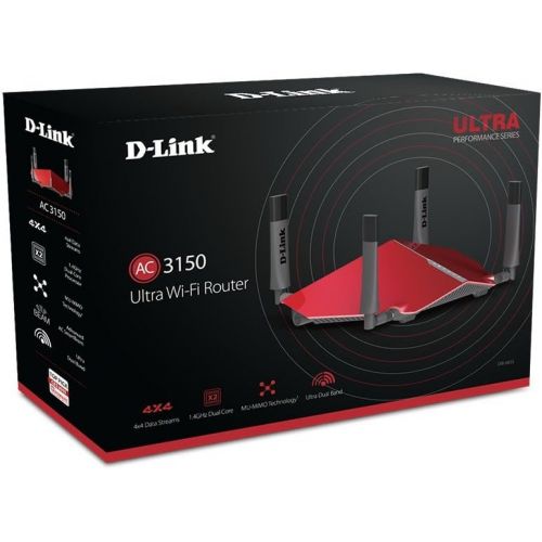  D-Link AC3150 Dual Band Wireless Gigabit Ultra WiFi Router with MU-MIMO and 1.4GHz Dual Core Processor (DIR-885LR)