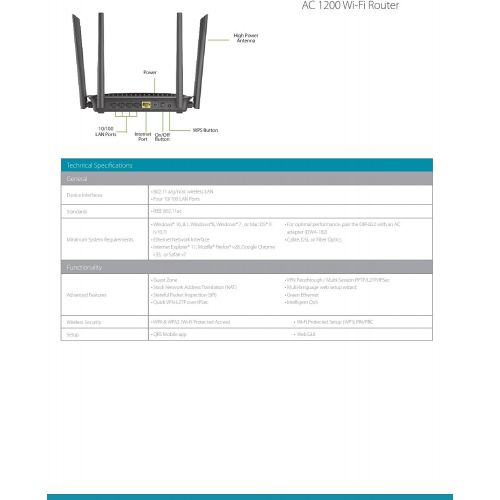  D-Link EXO AC2600 MU-MIMO Wi-Fi Router  4K Streaming and Gaming with USB Ports, 4x4 Dual Band Wireless Router (DIR-882-US)