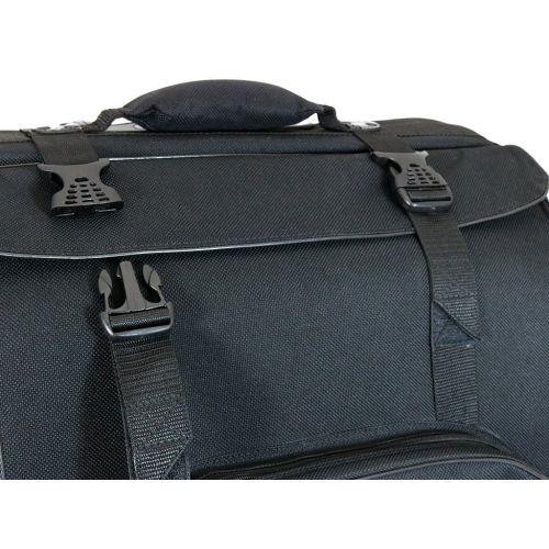  DLuca Pro Series Gig Bag for 96/120 Bass Piano Accordions with Wheels, Black (DAG-96/120-WHEEL-BK)