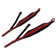 DLuca DSB-RDLBKV Pro SB Series Genuine Leather Accordion Straps, Red/Black