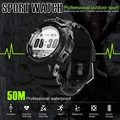  DMCE Smart Watch/Fitness Tracker with Heart Rate & Blood Pressure Monitor for Android & iOS/Waterproof Activity Tracker Watch