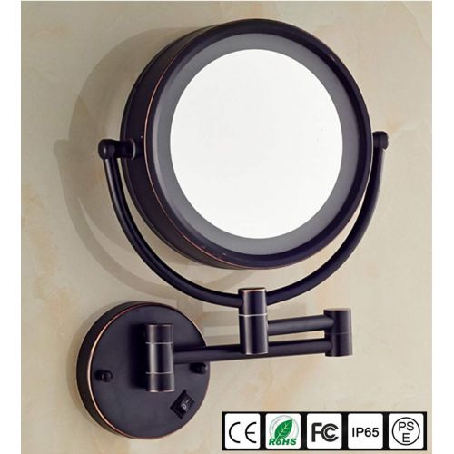  DMGF Makeup Mirror Wall Mount 10X Magnification, 360°Swivel with LED Light for Bathroom Face Mirror,Gold