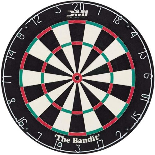  DMI Sports Bandit Staple-Free Bristle Dartboard with Reduced Bounce-Outs, Steel Segment Dividers Embedded in Bristle for Strength and Durability  The Official World Cup Dartboard