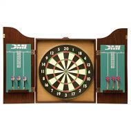 DMI Sports Recreational Bristle Dartboard Cabinet Set Includes Dartboard, Two Dart Sets, and Traditional Chalk Scoring