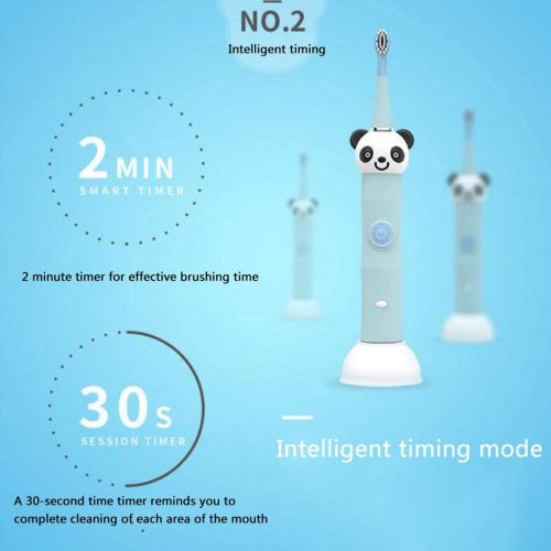  DMIZ Electric Toothbrush,Sonic Toothbrush with 2 Replaceable Brush Heads,One-Button Control,Low Noise,Inductive Charging,IPX7 Waterproof,Dupont Soft Brush,31000 Vibrations,for Chil