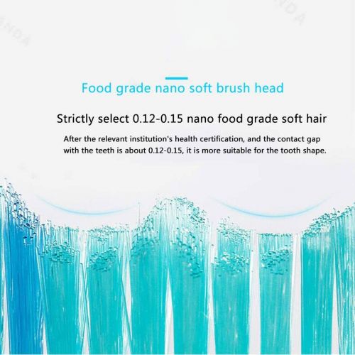 DMIZ Electric Toothbrush,Sonic Toothbrush with 2 Replaceable Brush Heads,One-Button Control,Low Noise,Inductive Charging,IPX7 Waterproof,Dupont Soft Brush,31000 Vibrations,for Chil