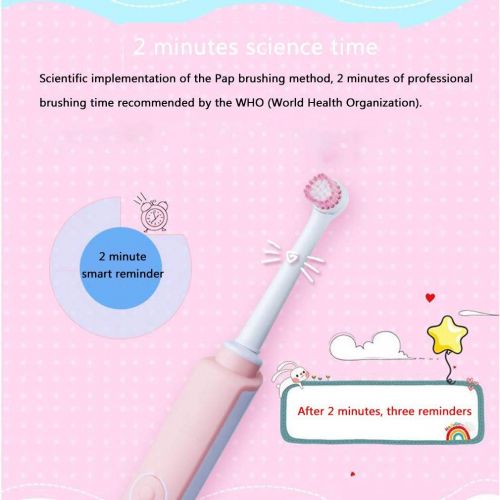  DMIZ Electric Toothbrush,2 Minute Smart Reminder and 30 Second Zone Reminder,Rechargeable Powered Toothbrush,IPX7 Waterproof, Inductive Charging, Ergonomic Design,for Child