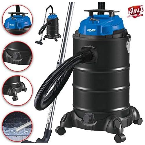  DMS 4in1 Industriestaubsauger 1800 Watt Nass Asche Trocken Sauger beutellos 30 Liter Staubsauger Metall, Aschesauger, Mehrzwecksauger, Wasser-Staubsauger beutellos, Blasfunktion N