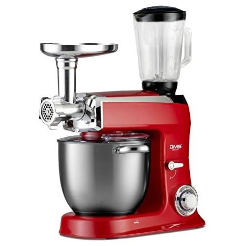  [아마존베스트]DMS KMFB-2100 3in1 Food Processor Mixing Machine 7.5 Litres Stainless Steel Bowl Splash Guard Stand Mixer Ice Crusher Mincer Pastry Mincer 6-Level Speed 2100 Watts Black