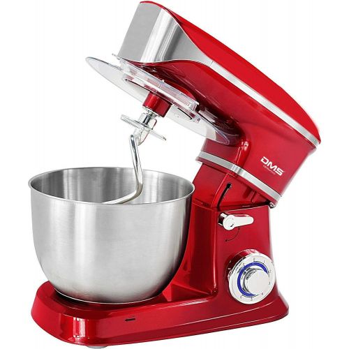  [아마존베스트]Food Processor Mixing Machine Kneading Machine Dough Kneader Stainless Steel Bowl Splash Guard 6 Level Speed 6 L, 1900 Watt Max. DMS