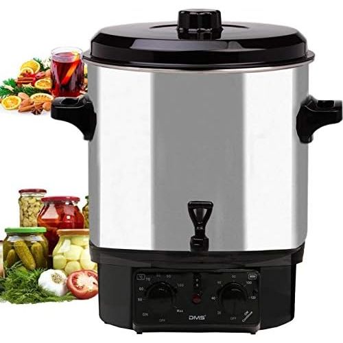  [아마존베스트]DMS EA27.TS stainless steel preserving machine, 27 litres, mulled wine pot, hot drink machine, timer, mulled wine machine, 2000 watts, adjustable temperature timer up to 120 minut