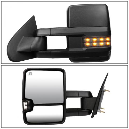  DNA MOTORING TWM-015-T888-BK-SM Pair Powered Tow Mirrors Assembly (03-06 Chevy/GMC Silverado/Sierra Tahoe/Yukon)