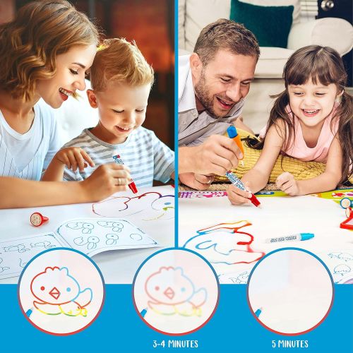  [아마존베스트]DNA SHIFT Water Doodle Mat for Toddler Educational Toys - XL Water Drawing Mat - Aqua Doodle Mats for Toddlers make the Perfect Gift for Boys & Girls - Toddler Drawing Mat for age