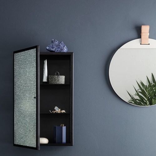  DNSJB wall-mounted mirror DNSJB Hanging Round Mirror Wall-Mounted Porch Decorative Bathroom Mirror Metal High-Definition Mirror (Size : 50CM)