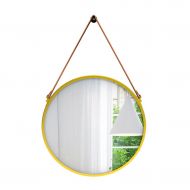 DNSJB wall-mounted mirror DNSJB Belt Plating Gold Bathroom Round Mirror Wall Hanging Decorative Mirror