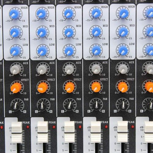  [아마존베스트]DNYSYSJ Bluetooth Studio Audio Mixer Sound Mixing Console Desk System Interface w/USB Drive for PC Recording Input AC 110V 50Hz 18W for Professional and Beginners Recording Function (12 Ch