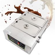 DNYSYSJ Electric Chocolate Melting Pot Machine, Single/Double Pots 1000W Commercial Electric Chocolate Heater, large Capacity Chocolate Heating Machine for Chocolate, Cheese, Soup