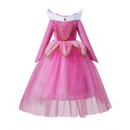 DOCHEER aibeiboutique Sleeping Beauty Princess Aurora Party Girls Costume Dress