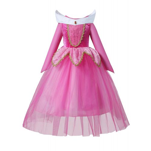  DOCHEER aibeiboutique Sleeping Beauty Princess Aurora Party Girls Costume Dress
