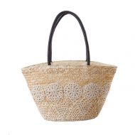 DOCOLA Women Handbag Summer Beach Female Travel Large Shoulder Straw Bags Lady Vintage Flower Casual Weave Bag Shopping Tote