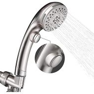 DOILIESE Shower Head, High Pressure 6 Setting Shower Head Hand-Held with ON/OFF Switch and Spa Spray Mode - Shower Heads with Handheld Spray High Pressure - Brushed Nickel