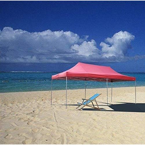  [아마존핫딜][아마존 핫딜] DOIT 10ft x 20ft Pop Up Canopy Tent Gazebo for Party or Camping,Portable Wheeled Carrying Bag,Red