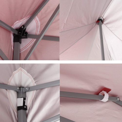  [아마존핫딜][아마존 핫딜] DOIT 10ft x 20ft Pop Up Canopy Tent Gazebo for Party or Camping,Portable Wheeled Carrying Bag,Red