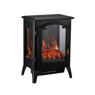 DOIT Electric Fireplace, 16 Infrared Fireplace Stove Heater with 3D Flame Effect, 1500W Portable Freestanding Heater for Indoor Use